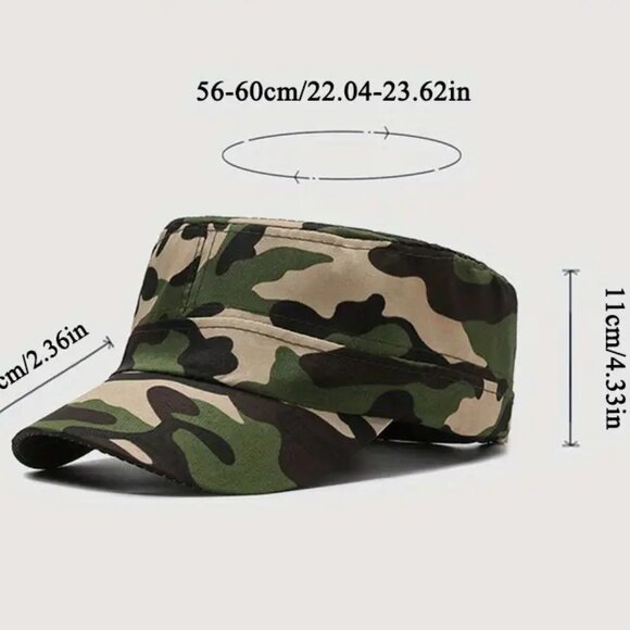 Camo Forest Training Hat Outdoor Sports Green Brown Tan Adjustable One Size New - Picture 6 of 9